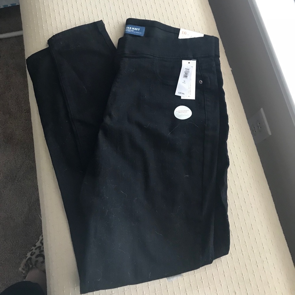 Black stretch jeggings from old navy never worn